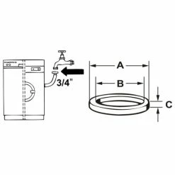 Brandneu 🔔 Cornat PVC-Dichtung Mit Sieb, Für Einen Maschinenzulauf 💯 -Sonderangebot Baumarkt unnamed file 1066