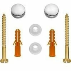 Angebote 👏 WC-Befestigung - Für Stand WC, Mit Kappen / Verchromt 👏