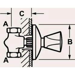 Bestpreis 🔥 CORNAT Unterputz-Ventil 3/4 Mit Haubengriff Warm/kalt, T303005 🥰 -Sonderangebot Baumarkt unnamed file 1164