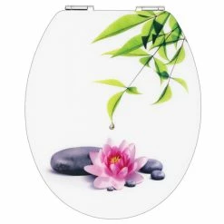 Brandneu 🎁 CORNAT Art Of Acryl WC-Sitz, Hochglanz-Acryloberfläche, Holzkern, Wasser Lilly, KSDSC306 😍 -Sonderangebot Baumarkt unnamed file 134