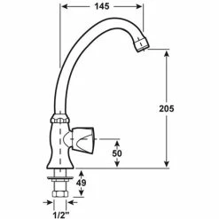 Billig ⌛ CORNAT Lisa Standventil Schwenkbarer Auslauf, Chrom, LI91 👍 -Sonderangebot Baumarkt unnamed file 487