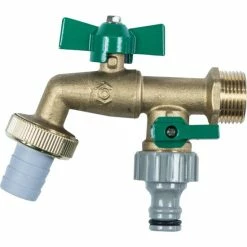 Bester Verkauf 🔥 Cornat Zweiwege-Kugel-Auslaufventil 3/4 AG, Messing, Matt, Anschlussgewinde 3/4 AG ✔️