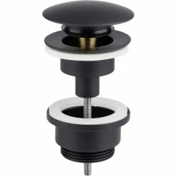 Bestes Angebot 👍 Cornat Druckknopf-Ablaufventil Noir Round Schwarz 🎉