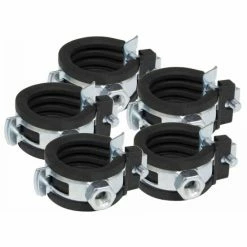 Billig 🎉 Cornat Rohrschellen Mit Schallschutzeinlage, Stahl/Gummi, Verzinkt, ø 28 Mm, 3/4, 5 Stück ✔️