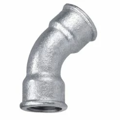 Bestes Angebot 😉 Cornat Temperguss-Bogen 45°, 1/2 '' 2 Muffen Verzinkt 🛒