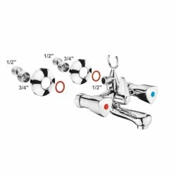 Rabatt 👍 CORNAT Lisa Badebatterie-2-Griff, Chrom, LI2 ⌛ -Sonderangebot Baumarkt unnamed file 862