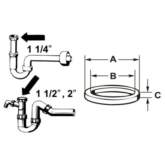 Besorgen 🔔 Cornat Gummidichtung Für Siphon, 1 1/4'' 💯 3 Besorgen 🔔 Cornat Gummidichtung Für Siphon, 1 1/4'' 💯 – Bild 3